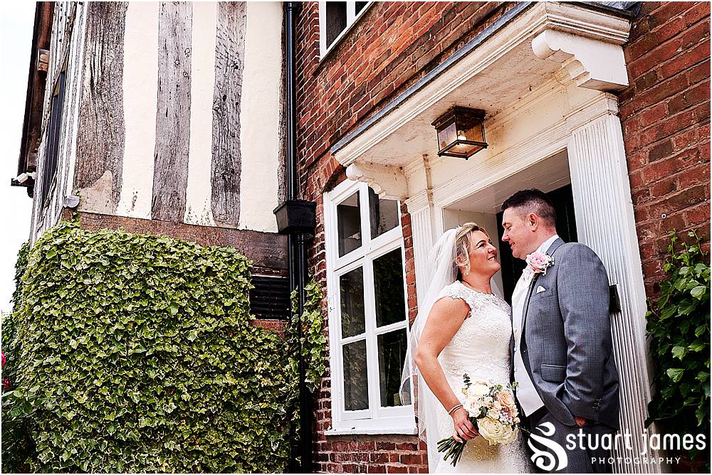 Creative natural portraits of the beautiful couple utilising the setting of The Moat House in Acton Trussell by Penkridge Wedding Photographer Stuart James
