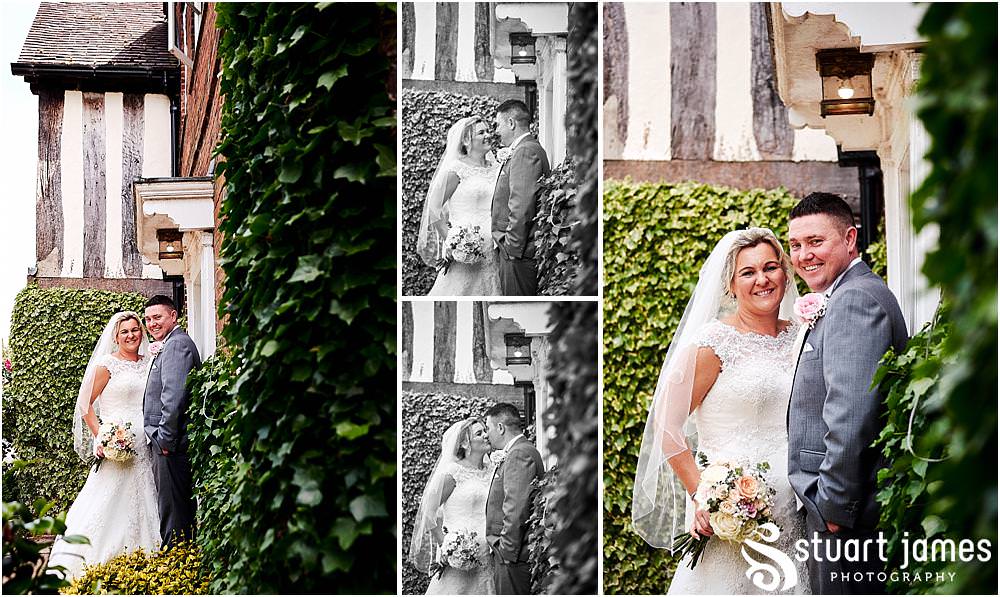 Beautiful portraits of the Bride and Groom around the grounds at The Moat House in Acton Trussell by Penkridge Wedding Photographer Stuart James