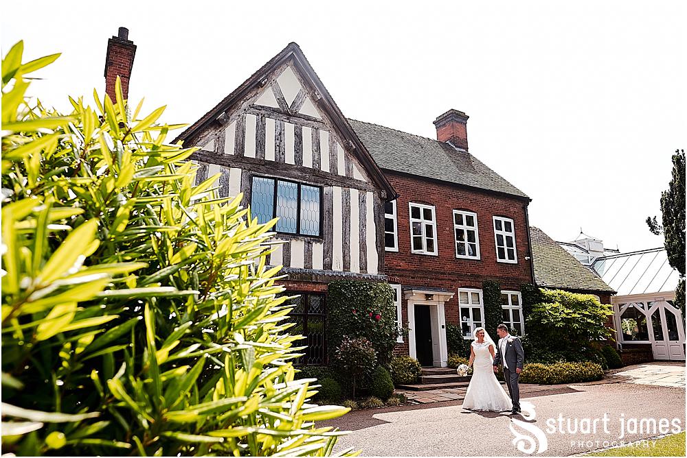 Utilising the stunning setting of The Moat House for beautiful natural portraits of the Bride and Groom - wedding photos at The Moat House in Acton Trussell by Penkridge Wedding Photographer Stuart James