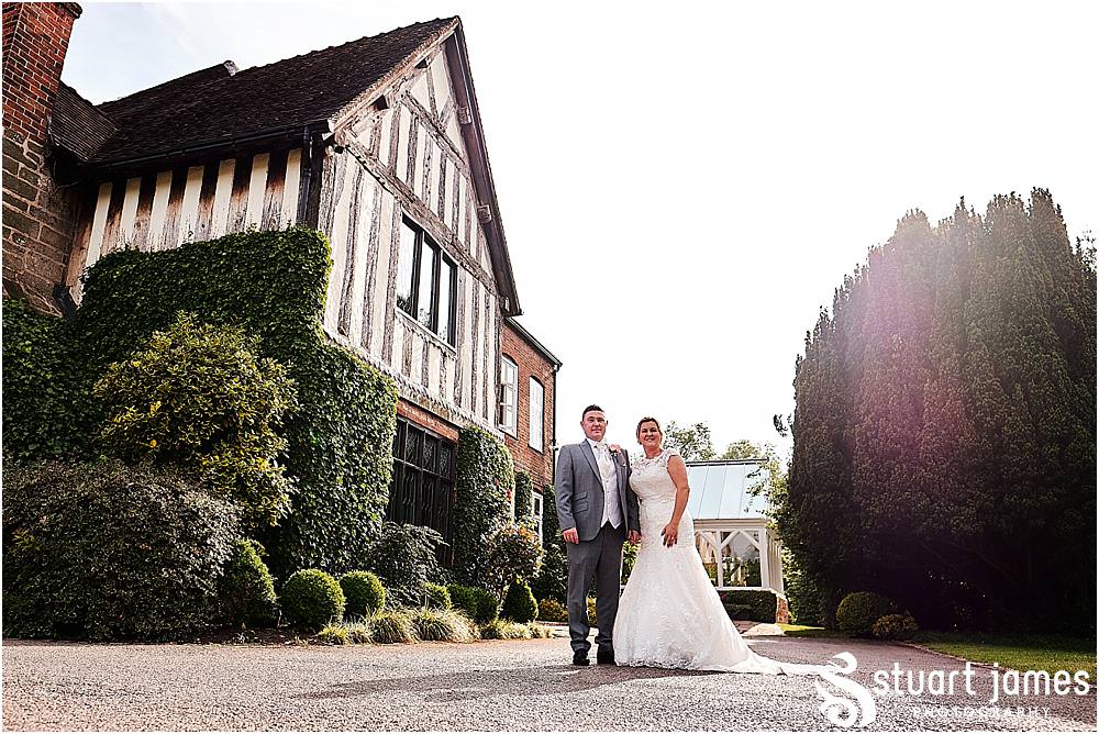Finishing the wedding story in style with beautiful portraits in stunning golden light at The Moat House in Acton Trussell by Penkridge Wedding Photographer Stuart James