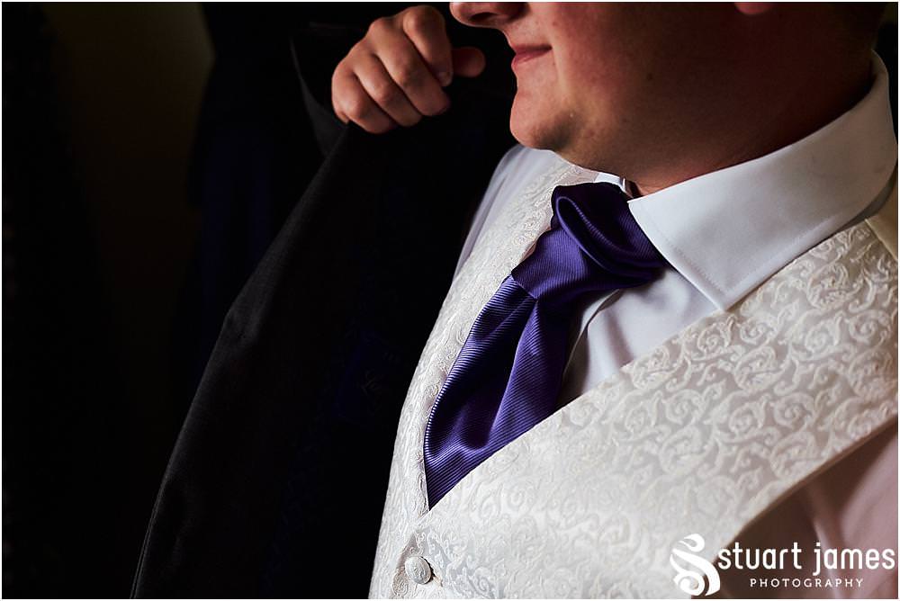Capturing the tension building for the groom during the morning preparations ahead of the wedding. Photos by Uttoxeter Wedding Photographer Stuart James