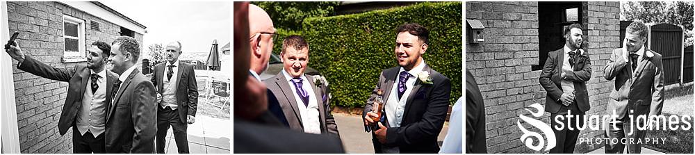 Telling the story of the grooms final preparations for the wedding at Bramshall Church. Photos by Uttoxeter Wedding Photographer Stuart James