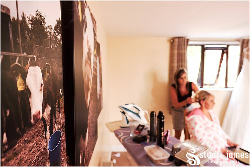 Capturing the details and the moments as the excitement builds for the bridal party ahead of the wedding at Bramshall Church. Photos by Uttoxeter Wedding Photographer Stuart James