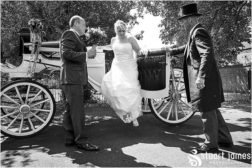 Such a beautiful way to arrive, with a gorgeous horse and carriage entrance for our Bride and Father. Photos by Uttoxeter Wedding Photographer Stuart James