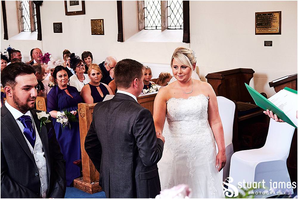 Unobtrusive storytelling photos of the wedding ceremony capturing the details and the emotion. Photos by Uttoxeter Wedding Photographer Stuart James