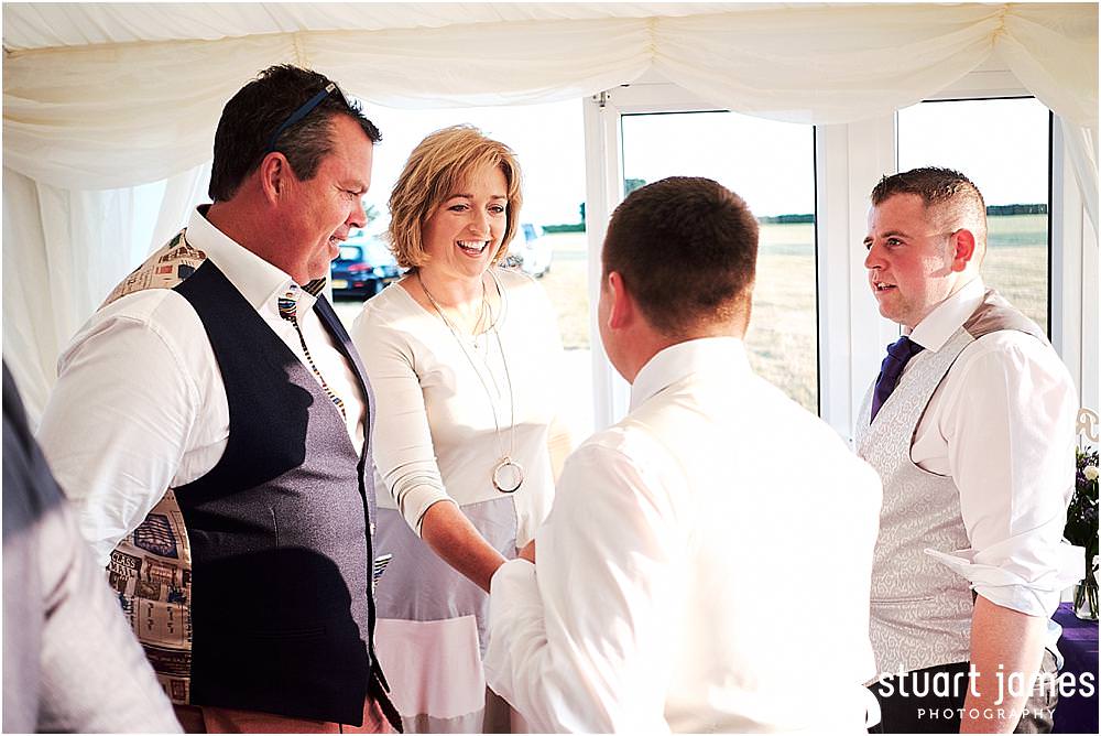 Capturing the arrival of the evening guests, greeting our bride and groom and getting ready for one amazing party! Photos by Uttoxeter Wedding Photographer Stuart James