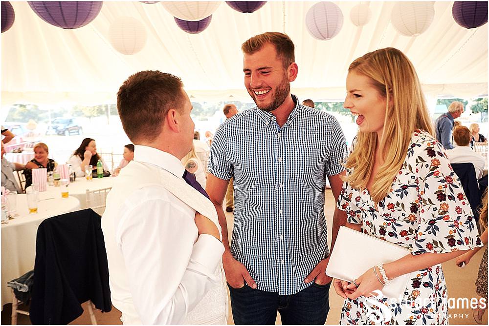 Ready to get the party started, the guests were in amazing spirit to celebrate with the new Mr & Mrs! Photos by Uttoxeter Wedding Photographer Stuart James
