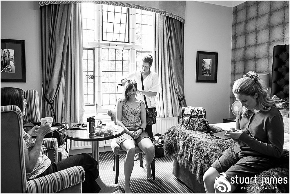 Storytelling photos that show the wedding morning for our bride at Moxhull Hall in Sutton Coldfield by Moxhull Hall Wedding Photographer Stuart James