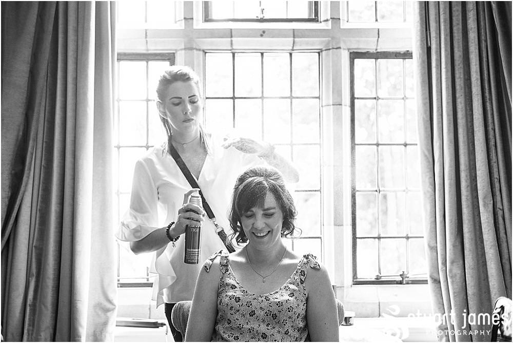Capturing the excitement of the wedding preparations at Moxhull Hall in Sutton Coldfield by Moxhull Hall Wedding Photographer Stuart James