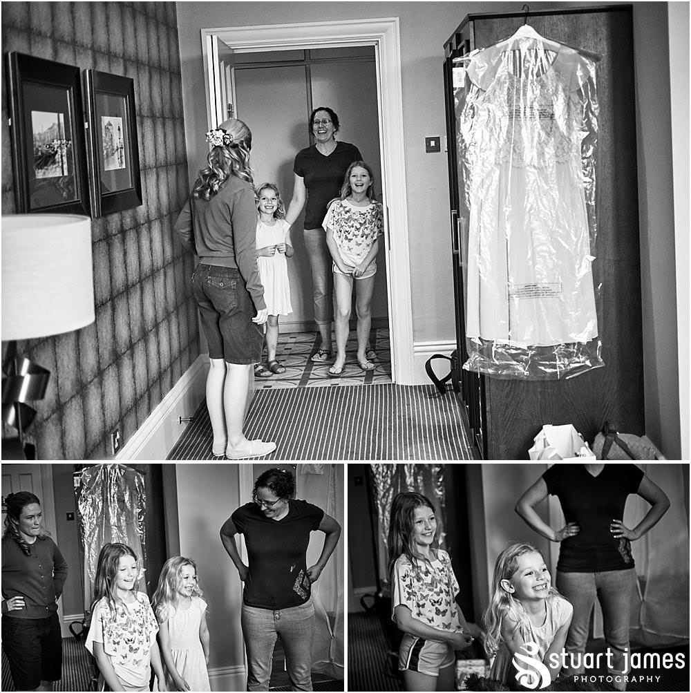 Capturing the excitement of the wedding preparations at Moxhull Hall in Sutton Coldfield by Moxhull Hall Wedding Photographer Stuart James