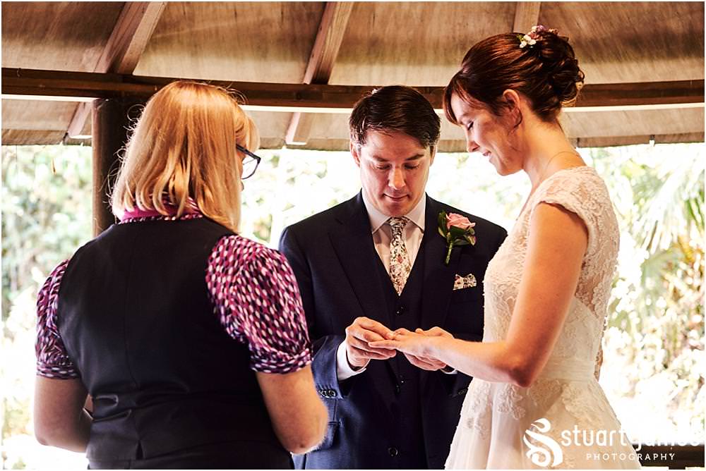 Unobtrusive photos that show the beautiful wedding ceremony in Galliopes Garden at Moxhull Hall in Sutton Coldfield by Moxhull Hall Wedding Photographer Stuart James