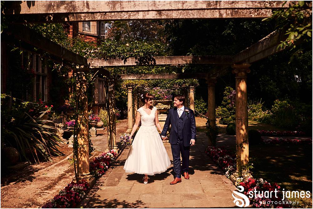 Creative relaxed portraits of the Bride and Groom around the amazing grounds at Moxhull Hall in Sutton Coldfield by Moxhull Hall Wedding Photographer Stuart James