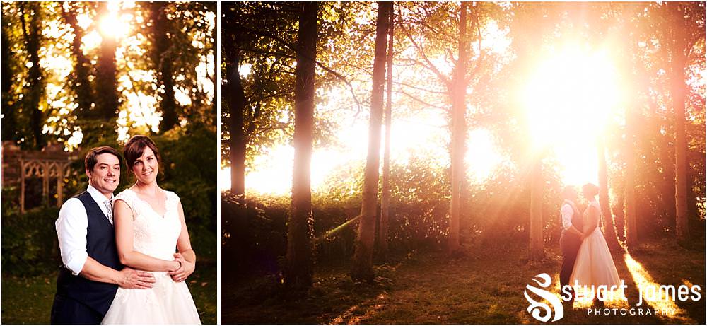 Golden hour portraits in the gardens at Moxhull Hall in Sutton Coldfield by Moxhull Hall Wedding Photographer Stuart James