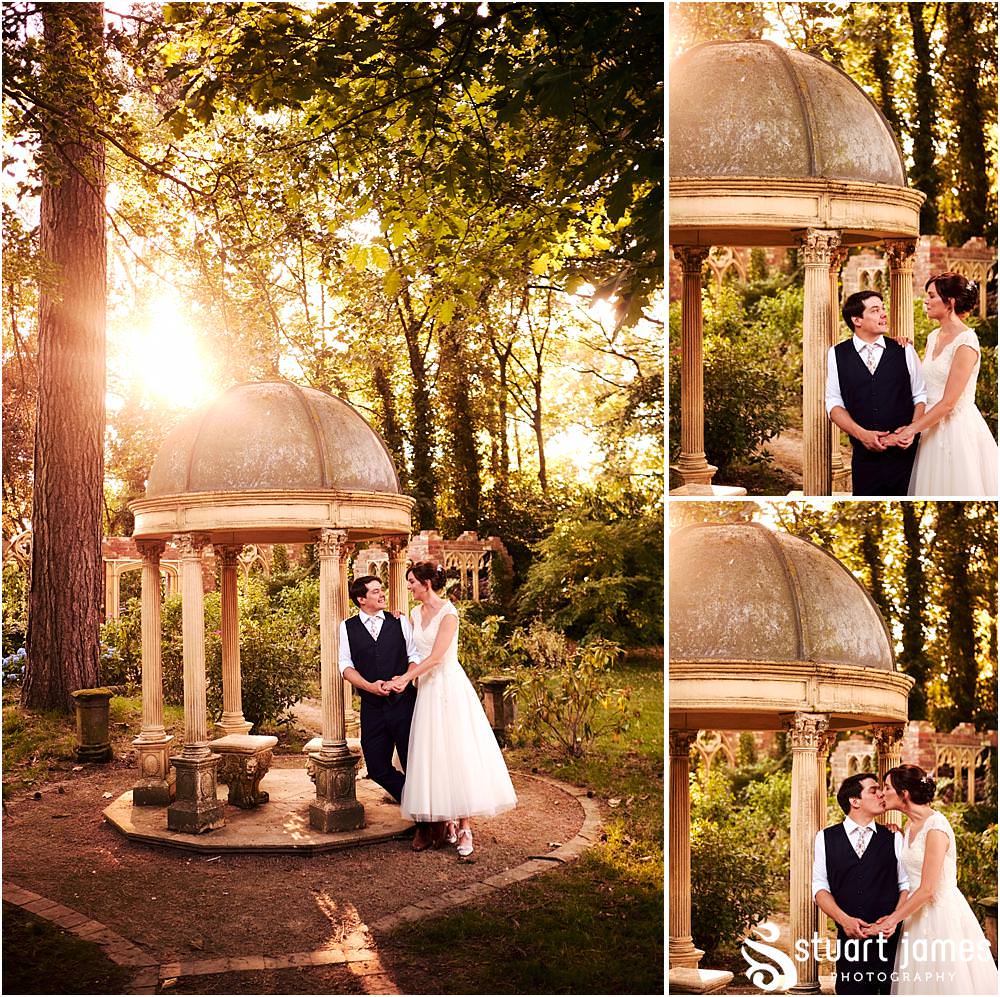 Golden hour portraits in the gardens at Moxhull Hall in Sutton Coldfield by Moxhull Hall Wedding Photographer Stuart James