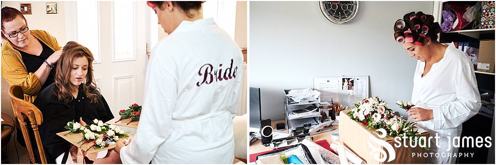 Creative storytelling photography capturing the atmosphere and excitement ahead of the wedding at St Austins Church by Stafford Wedding Photographers Stuart James