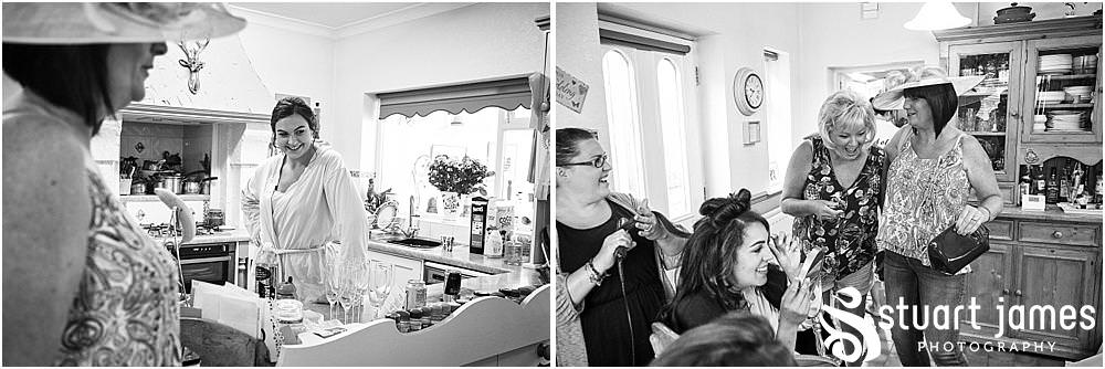 Capturing the excitement of the wedding morning for the bridal party at St Austins Church by Stafford Wedding Photographers Stuart James