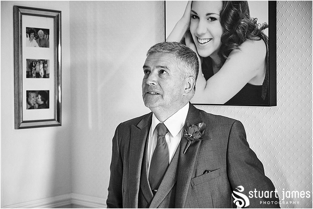 Such an incredibly emotional scene to capture as our Father of the Bride sees his daughter ready for her wedding at St Austins Church by Stafford Wedding Photographers Stuart James