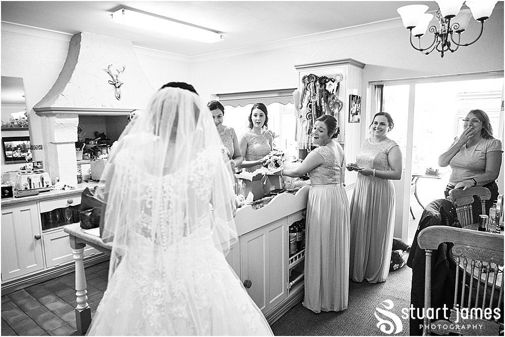 Such an incredibly emotional scene to capture as our Father of the Bride sees his daughter ready for her wedding at St Austins Church by Stafford Wedding Photographers Stuart James