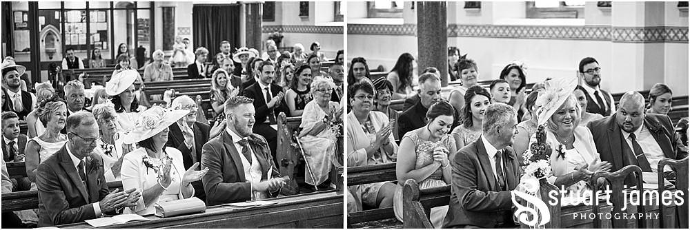 Telling the story of the wedding ceremony, capturing each and every moment and each emotion for our bride and groom at St Austins Church by Stafford Wedding Photographers Stuart James