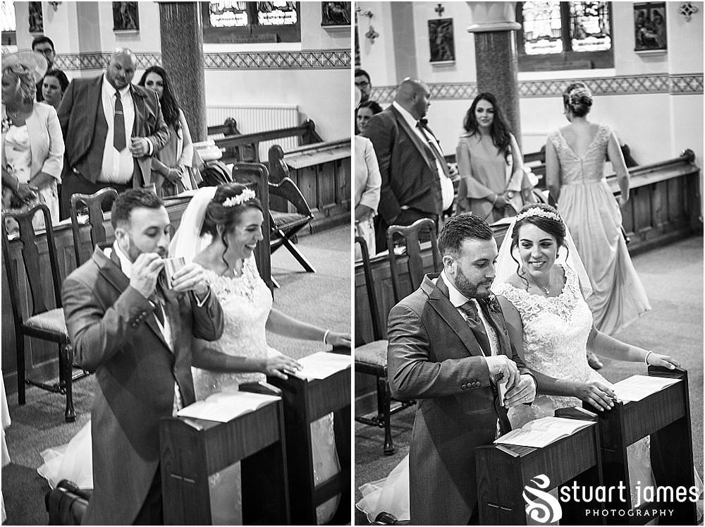 Telling the story of the wedding ceremony, capturing each and every moment and each emotion for our bride and groom at St Austins Church by Stafford Wedding Photographers Stuart James