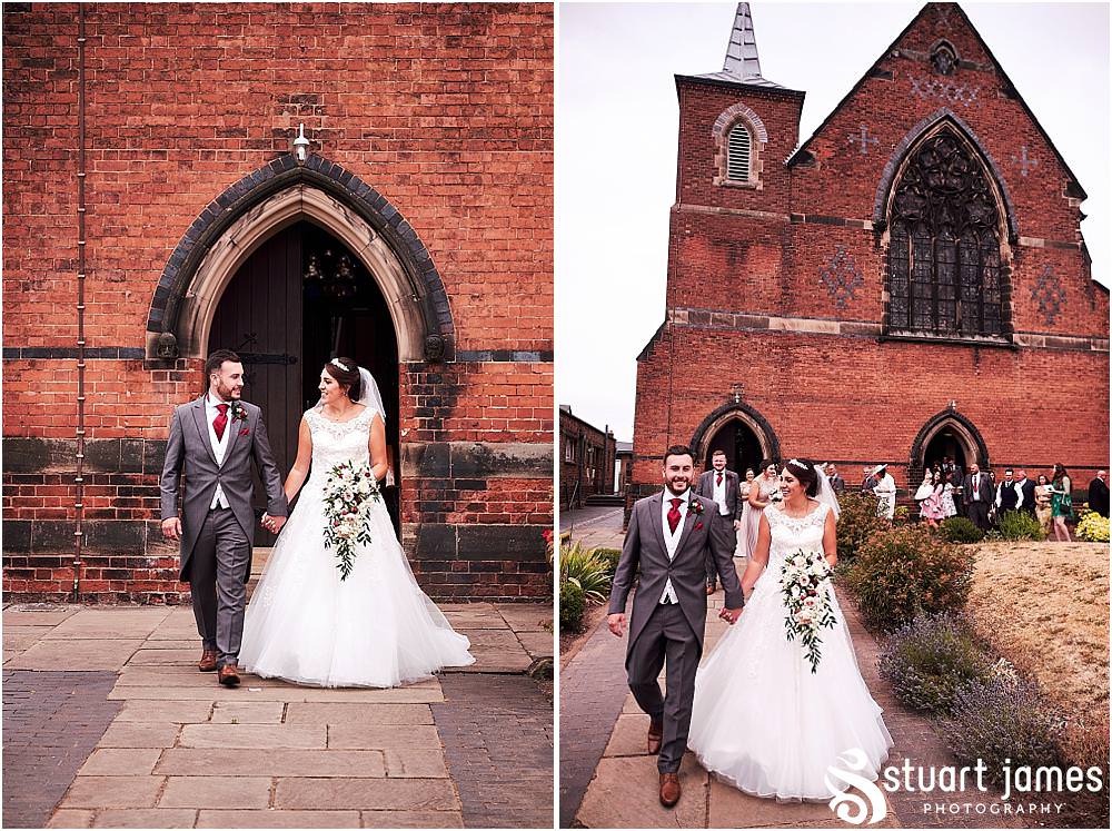 First journey of our bride and groom to the reception at The Moat House by Stafford Wedding Photographers Stuart James