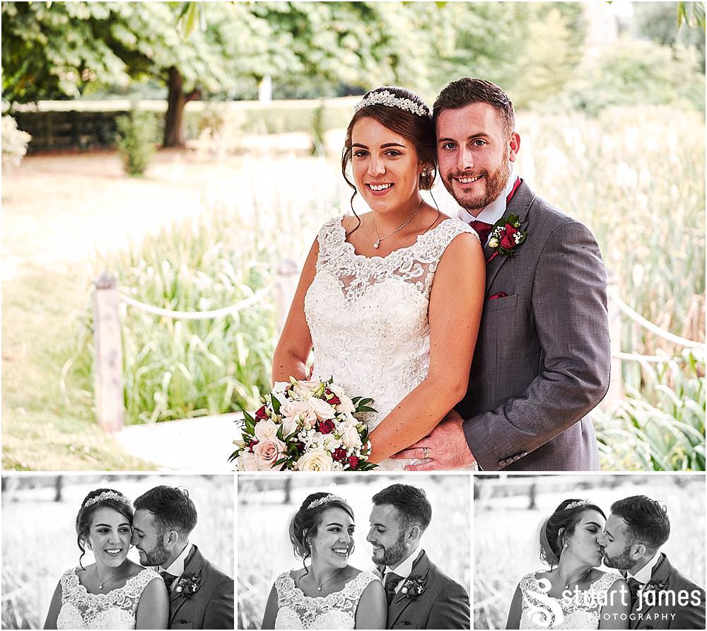 Creative images of our beautiful bride and groom around the stunning grounds at The Moat House by Stafford Wedding Photographers Stuart James