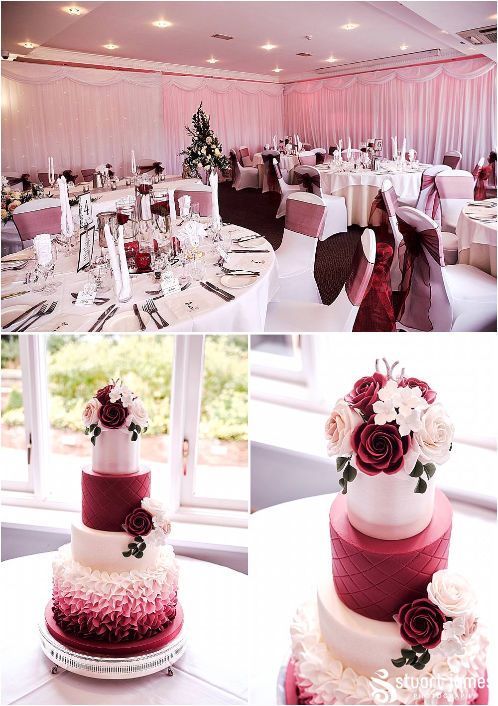 Beautiful decor of the acton suite for our bride and groom at The Moat House by Stafford Wedding Photographers Stuart James