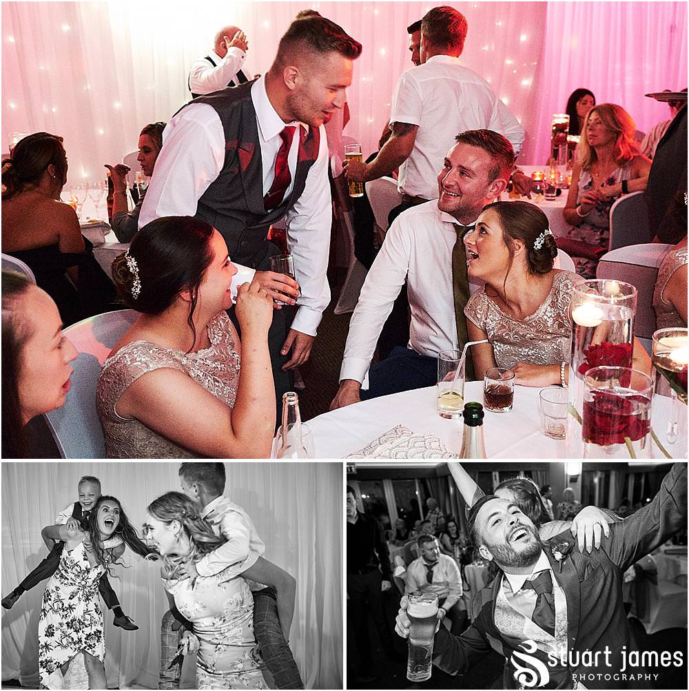 The party couldn't be held back as the dance floor was full before the first dance had chance at The Moat House by Stafford Wedding Photographers Stuart James