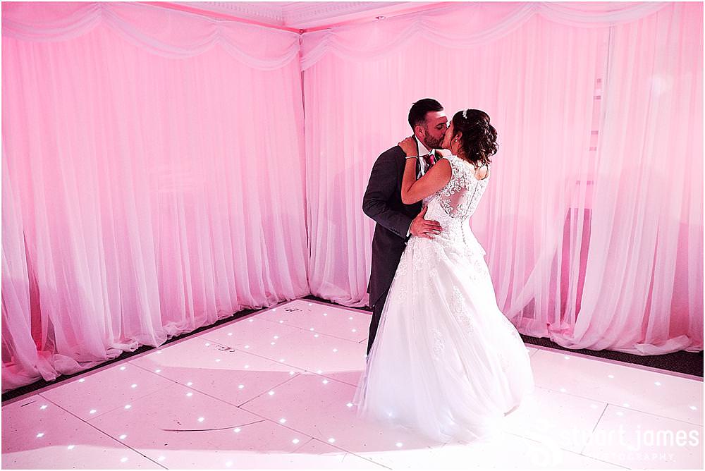 Beautiful photographs of the first dance at The Moat House by Stafford Wedding Photographers Stuart James