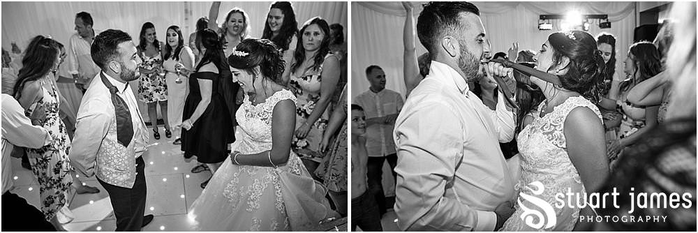 Capturing the life of the party as the wedding party get straight into having the best night at The Moat House by Stafford Wedding Photographers Stuart James