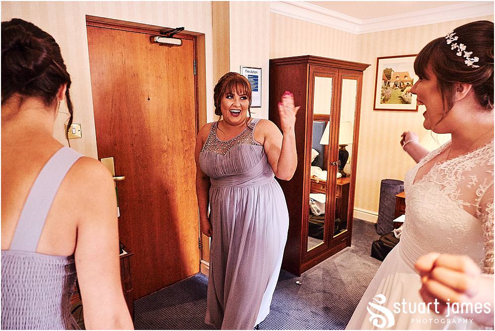 Capturing the final moments ahead of the wedding ceremony with the bridal party looking perfect for the wedding at Windmill Village in Coventry by Windmill Village Wedding Photographer Stuart James