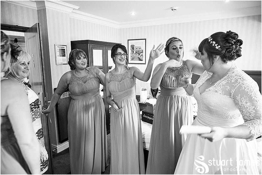 Capturing the final moments ahead of the wedding ceremony with the bridal party looking perfect for the wedding at Windmill Village in Coventry by Windmill Village Wedding Photographer Stuart James