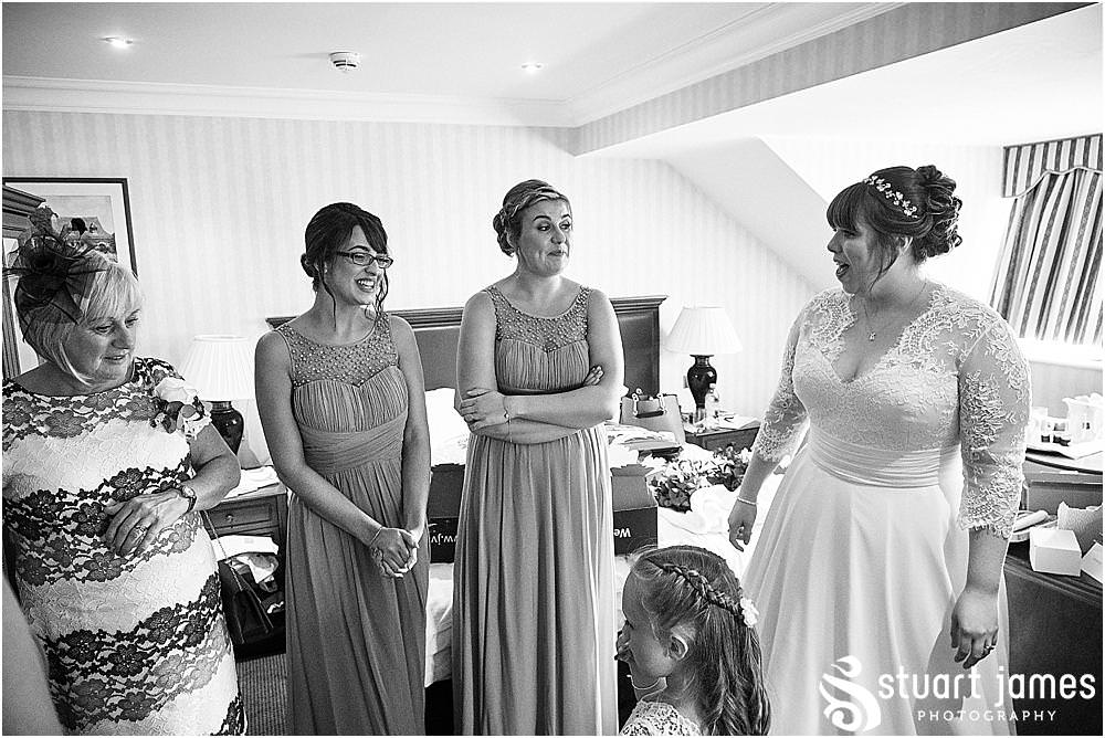 Capturing the final moments ahead of the wedding ceremony with the bridal party looking perfect for the wedding at Windmill Village in Coventry by Windmill Village Wedding Photographer Stuart James