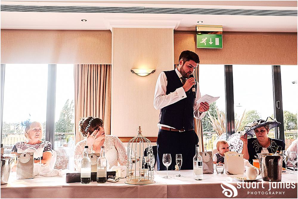 Candid photos capturing the fabulous speeches and guest reactions at Windmill Village in Coventry by Windmill Village Wedding Photographer Stuart James