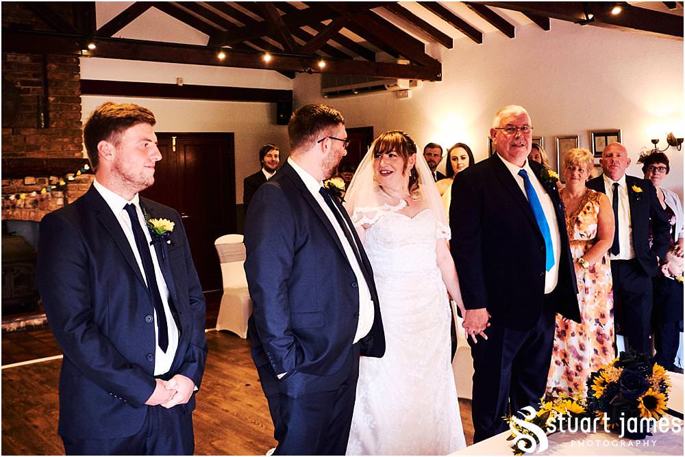 Photos that show the beautiful entrance of the bridal parties entrance to the wedding ceremony at Oak Farm Hotel in Cannock - Oak Farm Wedding Photographs by Stuart James