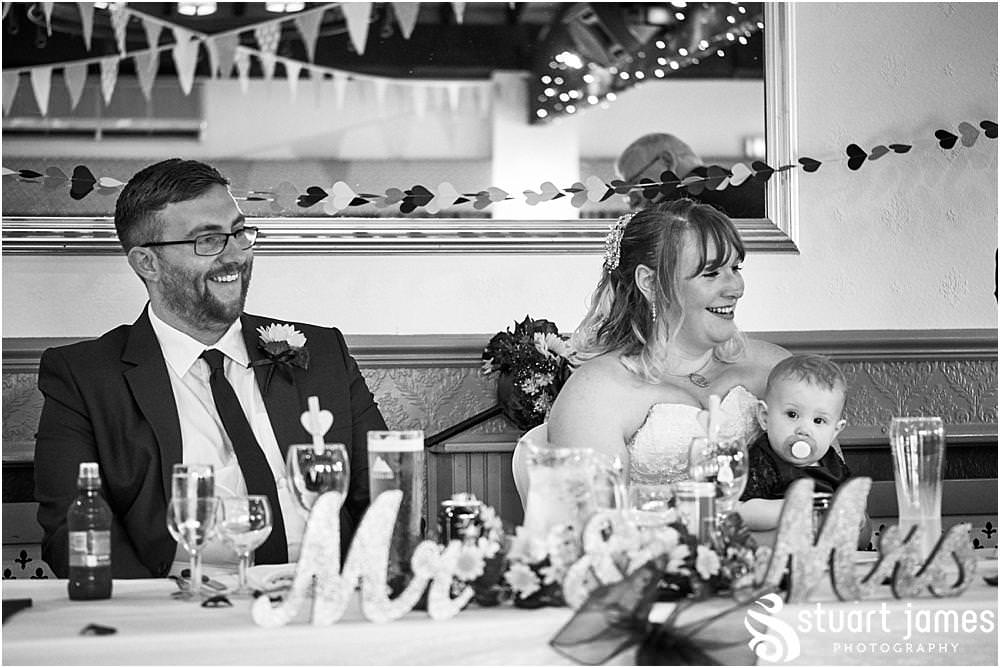 Capturing the reactions to the fabulous speeches bringing the memories to life at Oak Farm Hotel in Cannock - Oak Farm Wedding Photographs by Stuart James