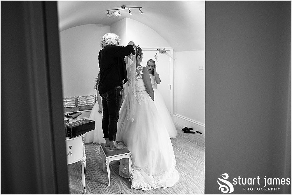 Nervous excited and looking amazing - such special moments to capture at Hawkesyard Estate - Hawkesyard Wedding Photographs by Stuart James