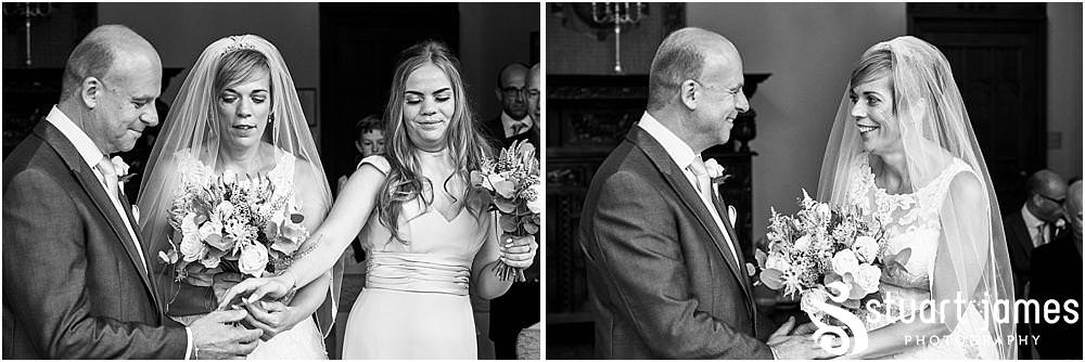 Such an emotional moment of the wedding as the Bride and Bridesmaids enter the ceremony at Hawkesyard Estate - Hawkesyard Wedding Photographs by Stuart James