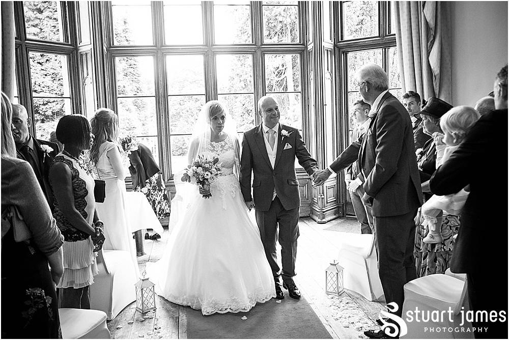Creative unobtrusive photographs of the wedding ceremony at Hawkesyard Estate - Hawkesyard Wedding Photographs by Stuart James