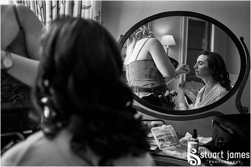 Capturing the excitement of the wedding morning with the bridal preparations at Heath House in Tean by Heath House Wedding Photographers Stuart James