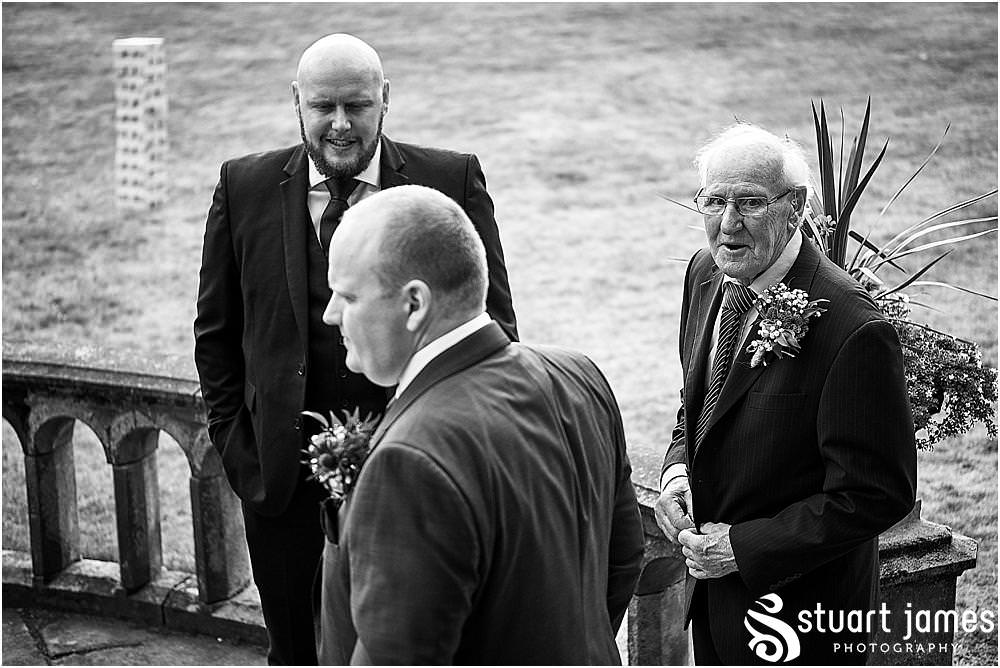 Capturing the arrival of the guests excited for the beautiful wedding at Heath House in Tean by Heath House Wedding Photographers Stuart James