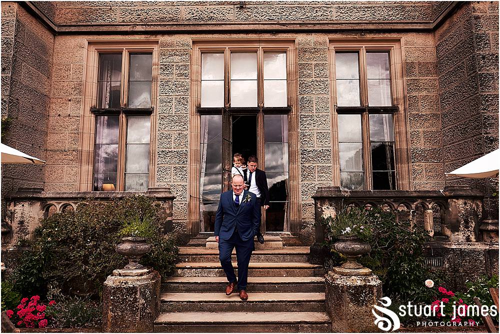Capturing the arrival of the guests excited for the beautiful wedding at Heath House in Tean by Heath House Wedding Photographers Stuart James