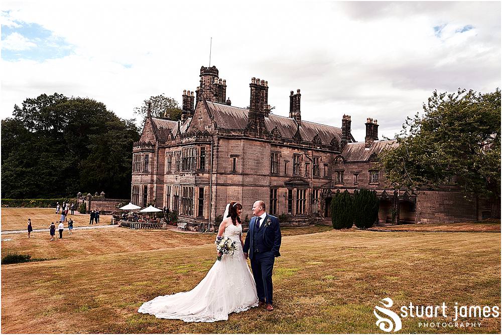 Relaxed and beautiful portraits around the picturesque gardens at Heath House in Tean by Heath House Wedding Photographers Stuart James