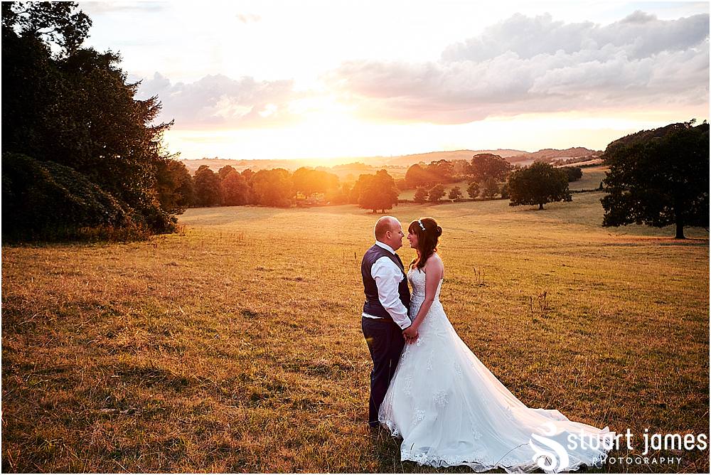 With a beautiful sunset, we were spoilt for beautiful photos at Heath House in Tean by Heath House Wedding Photographers Stuart James