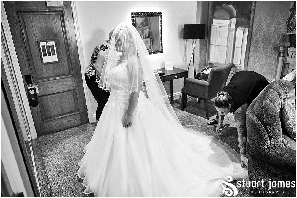 Capturing the excitement of the wedding morning for the bridal party at The Moat House in Acton Trussell - Recommended Stafford Wedding Photographers Stuart James