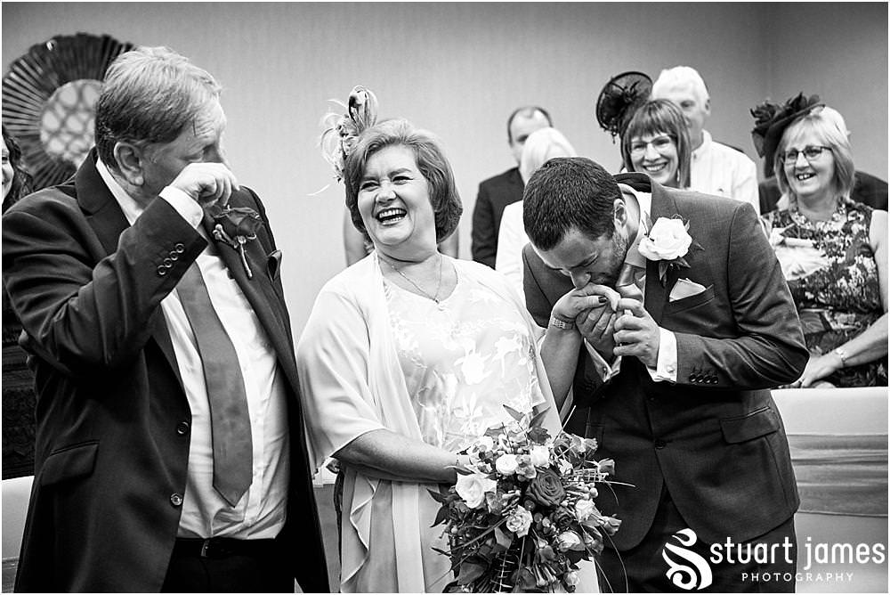 A short but fabulous journey to document with the bride walking down to her groom at Stafford Registry Office in Stafford by Stafford Registry Office Wedding Photographers Stuart James