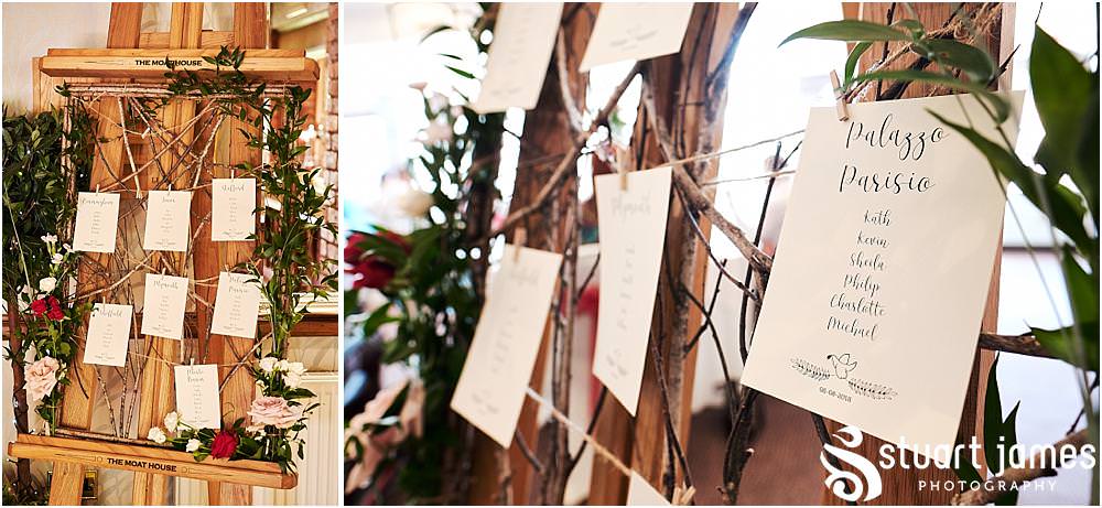 Simple but beautiful decor for the wedding breakfast at The Moat House in Stafford - Stafford Registry Office Wedding Photographers Stuart James