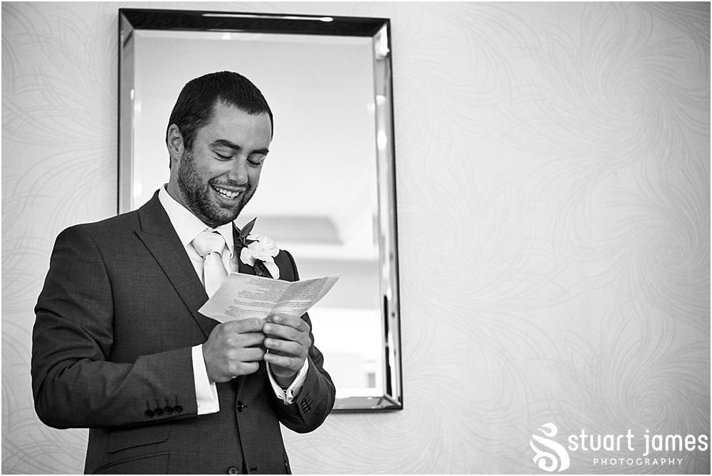 Reportage photographs capturing the speeches and the fabulous guest reactions at The Moat House in Stafford - Stafford Registry Office Wedding Photographers Stuart James
