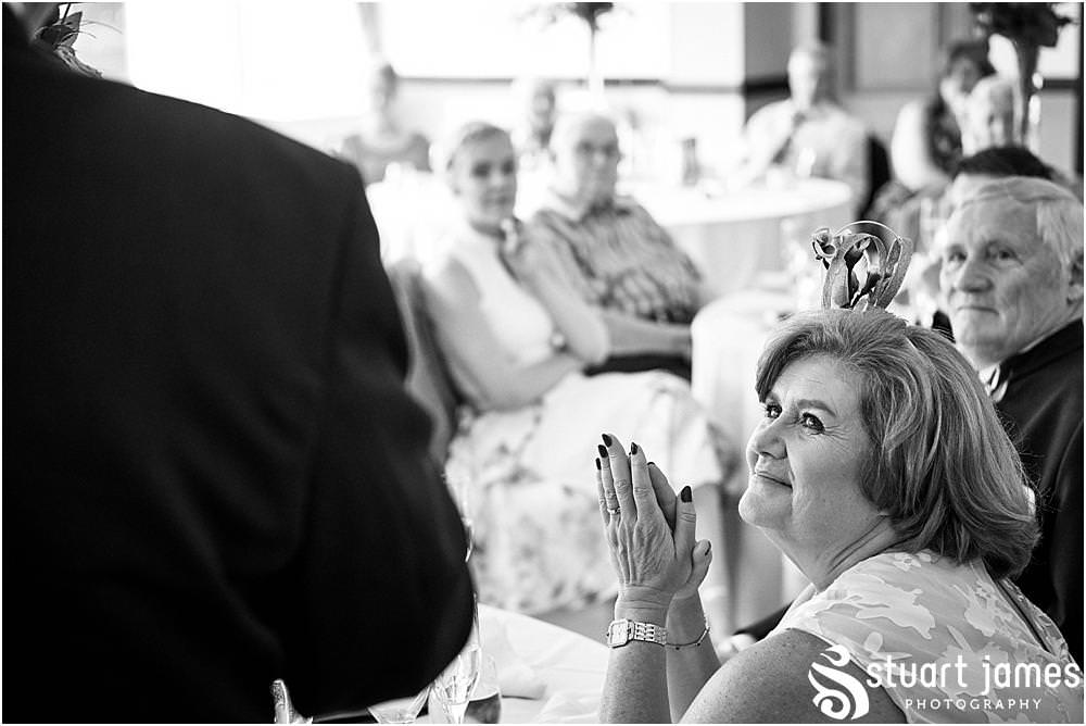 Reportage photographs capturing the speeches and the fabulous guest reactions at The Moat House in Stafford - Stafford Registry Office Wedding Photographers Stuart James