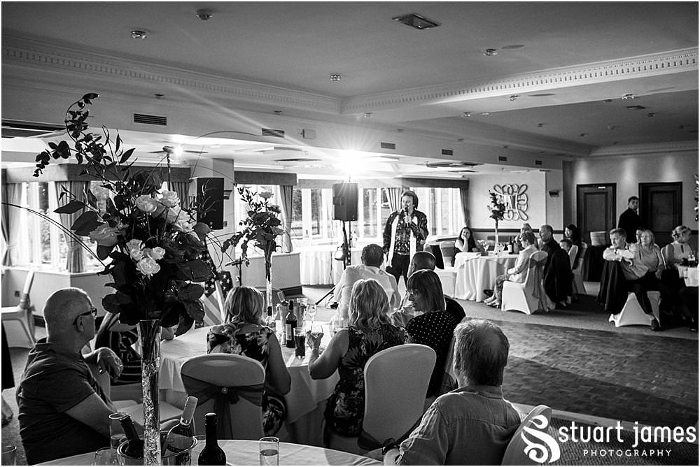 Stunning photographs as the guests enjoy the Neil Diamond tribute at The Moat House in Stafford - Stafford Registry Office Wedding Photographers Stuart James